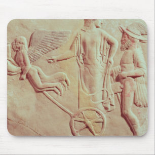 Alfombrilla De Ratón Aphrodite y Hermes que montan en un carro