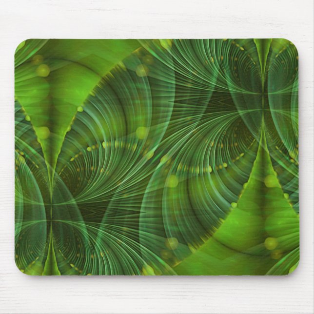 Alfombrilla De Ratón Apófisis Arte Fractal I - verde (Frente)