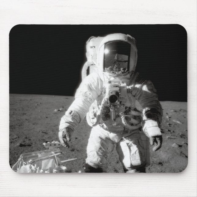 Alfombrilla De Ratón Apollo 12 Moonwalk (Frente)