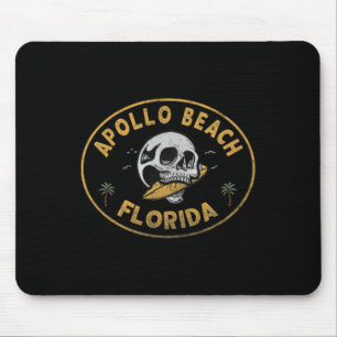 Alfombrilla De Ratón Apollo Beach Florida Fl Surf Vintage Frente Y Ck