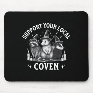 Alfombrilla De Ratón Apoya a tu coven local Mapache Zarigüeya Mofeta Ha