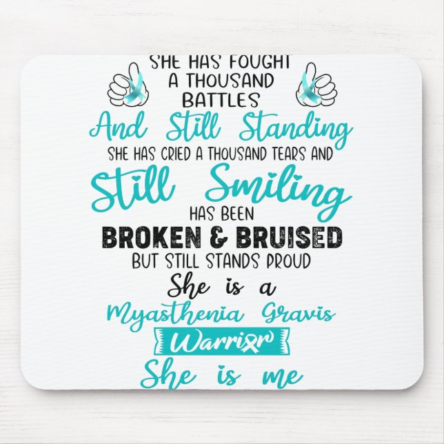 Alfombrilla De Ratón Apoyar los regalos de Myasthenia Gravis Warrior (Frente)