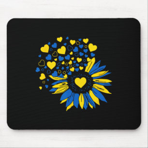 Alfombrilla De Ratón Apoyar Ucrania Girasol Bandera ucraniana Corazón H