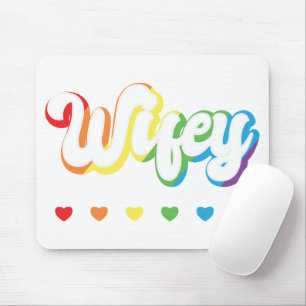 Alfombrilla De Ratón Apoyo a lesbianas gay LGBTQIA con arco iris