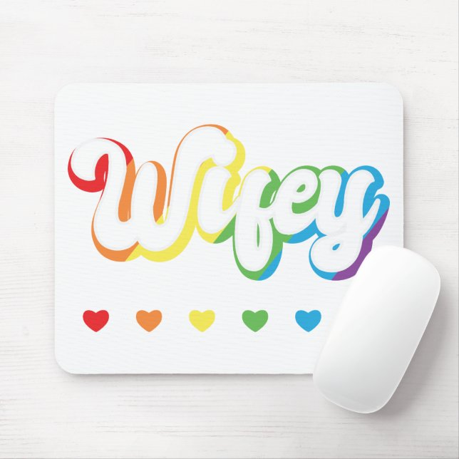 Alfombrilla De Ratón Apoyo a lesbianas gay LGBTQIA con arco iris (Con ratón)