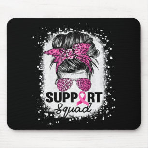 Alfombrilla De Ratón Apoyo a Squad Messy Bun Pink Breaking Cancer Aware