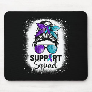 Alfombrilla De Ratón Apoyo a Squad Messy Bun Suicide Prevención Awarene