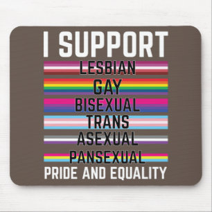 Alfombrilla De Ratón Apoyo los Paneles Transexuales Lesbianas Gays Bise
