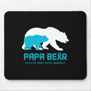 Alfombrilla De Ratón Apoyo Oso Conciencia sobre la enfermedad renal pol