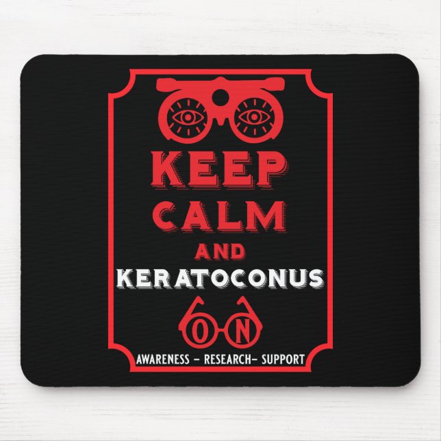 Alfombrilla De Ratón Apoyo Y Conciencia De Keratoconos (Frente)