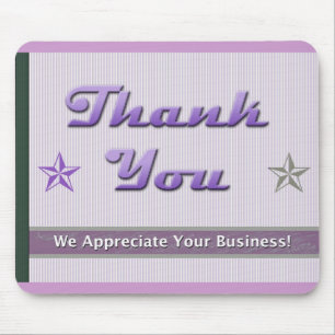 Alfombrilla De Ratón Apreciación del cliente Estrellas moradas y rayas