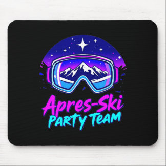 Alfombrilla De Ratón Apres ski party vibes – snowy mountain nightlife A