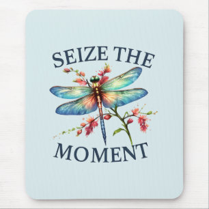 Alfombrilla De Ratón Aprovechar el momento - Dragonfly artístico