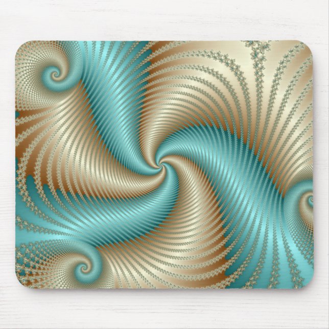 Alfombrilla De Ratón Aqua Satin - Fractal (Frente)
