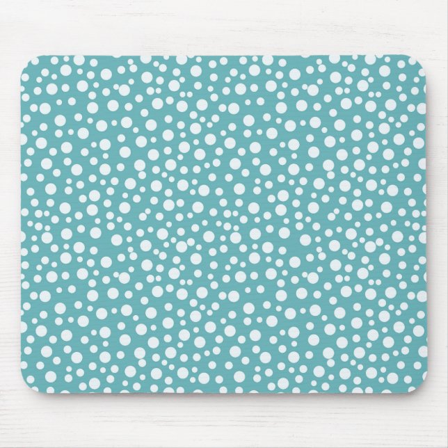 Alfombrilla De Ratón Aqua White Confetti (Frente)