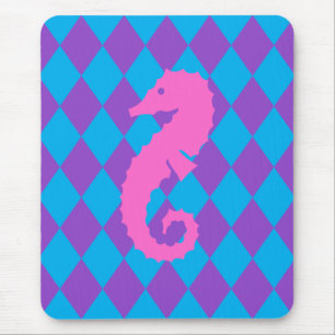 Alfombrilla De Ratón Aqua y Diamantes Púrpura