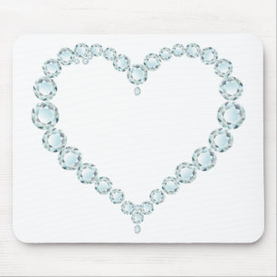 Alfombrilla De Ratón Aquamarine Gem Heart