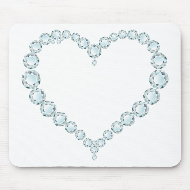 Alfombrilla De Ratón Aquamarine Gem Heart (Frente)