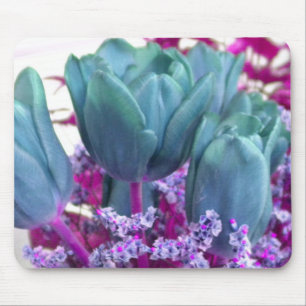 Alfombrilla De Ratón Aquamarine Tulips Mousepad