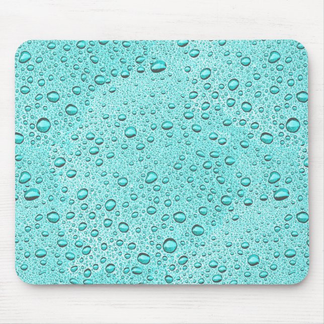 Alfombrilla De Ratón Aquamarine water droplets (Frente)