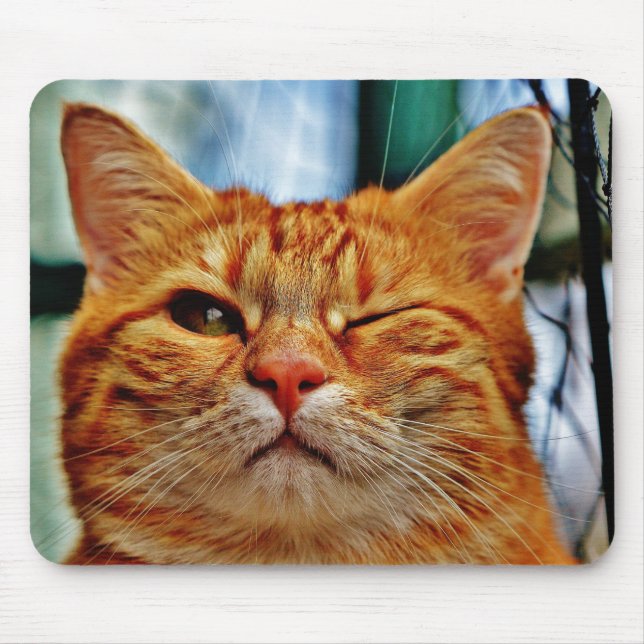Alfombrilla De Ratón Aquí está Winking en ti. ... ... (Frente)
