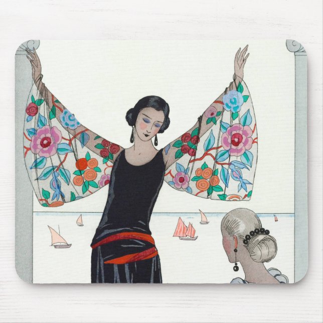 Alfombrilla De Ratón Aquí están mis alas - George Barbier (Frente)