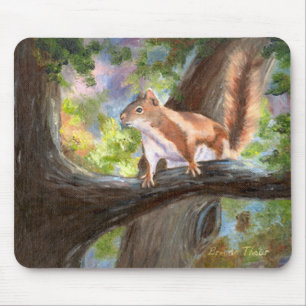 Alfombrilla De Ratón Aquí le está mirando ardilla Mousepad