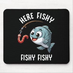 Alfombrilla De Ratón Aquí Peces Divertidos Gusanos Divertidos Peces Lin