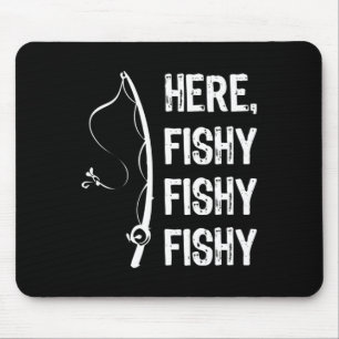 Alfombrilla De Ratón Aquí Peces Peces Camiseta Camisetas Divertidas De
