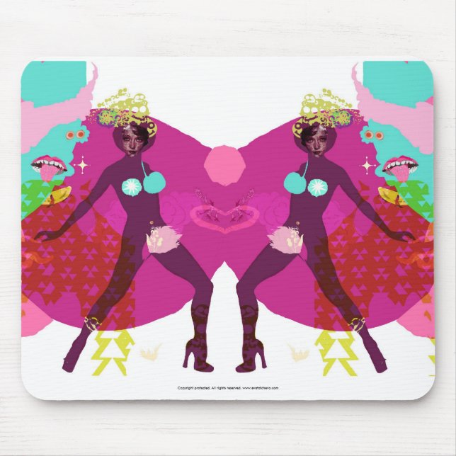 Alfombrilla De Ratón Aquí vienen los chicas (Frente)