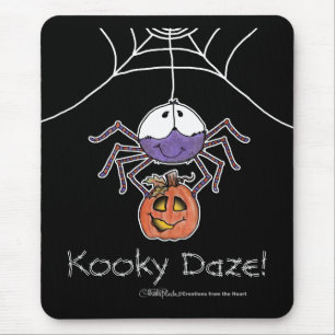 Alfombrilla De Ratón Araña con Jack-O-Lantern