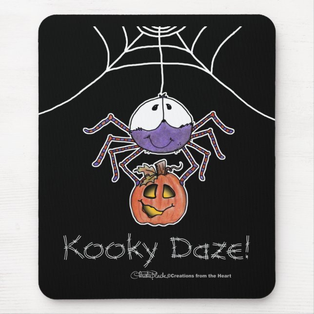 Alfombrilla De Ratón Araña con Jack-O-Lantern (Frente)