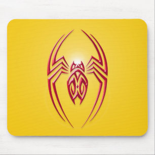 Alfombrilla De Ratón Araña del hierro - rojo y amarillo