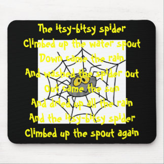 Alfombrilla De Ratón Araña Itsy-Bitsy, almohadilla para ratón para niño