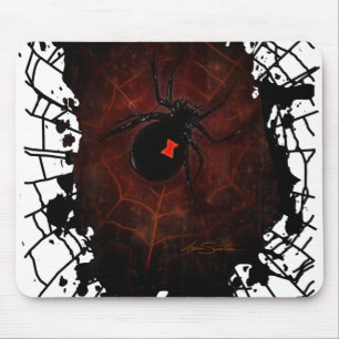 Alfombrilla De Ratón Araña Viuda Negra Gótico Salpicadura de Pintura Te