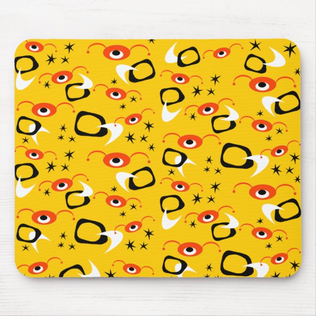 Alfombrilla De Ratón Arañas atómicas retro (Frente)