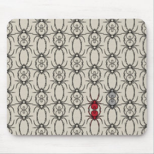 Alfombrilla De Ratón Arañas - Blanco óseo y Negro murciélago