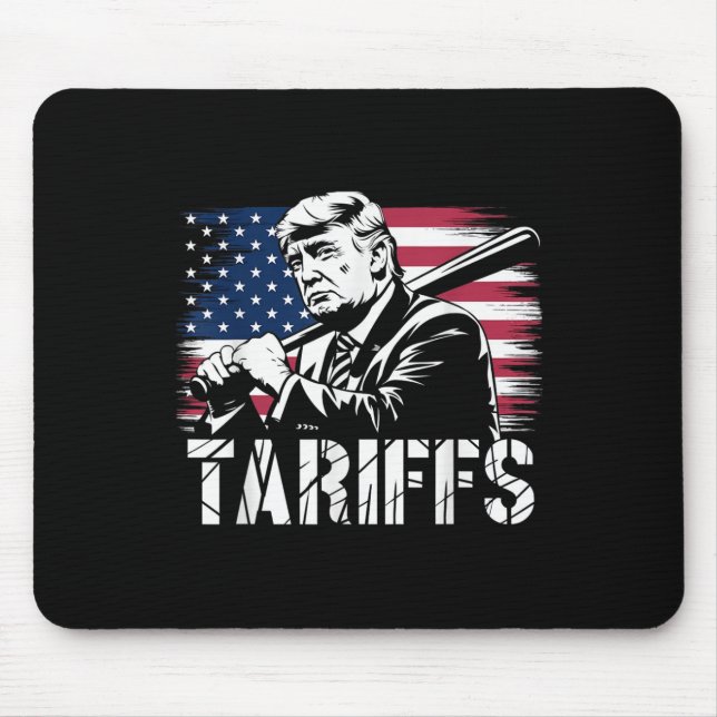 Alfombrilla De Ratón Aranceles a Trump Bandera Estadounidense Poder Com (Frente)