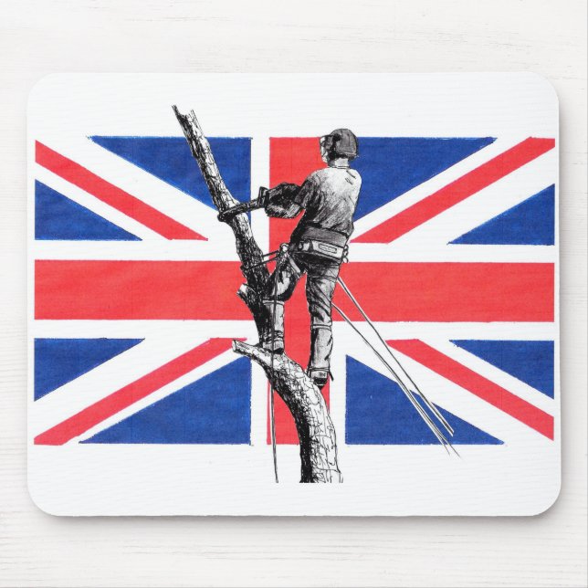 Alfombrilla De Ratón Arb Art Arborist Tree Surgeon Chainsaw (Frente)