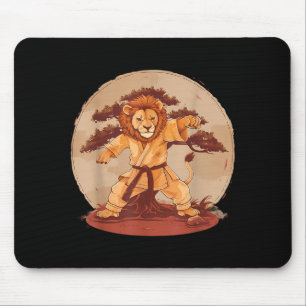 Alfombrilla De Ratón Árbol Bonsái León Karate MMA Kickboxing Taekwondo