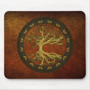 Alfombrilla De Ratón Árbol Celta de la Vida [Yggdrasil][Antiguo]