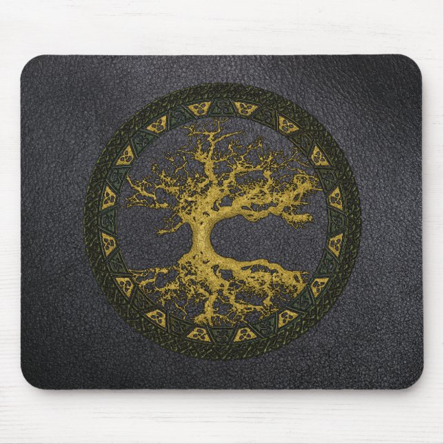 Alfombrilla De Ratón Árbol celta de vida [Yggdrasil] [Antiguo] (Frente)