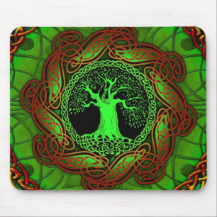 Alfombrilla De Ratón Árbol céltico (versión iluminada)