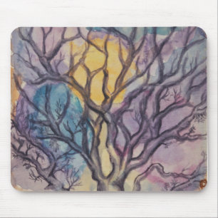 Alfombrilla De Ratón Árbol de atardecer