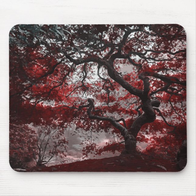 Alfombrilla De Ratón Árbol de cerezo rojo (Frente)