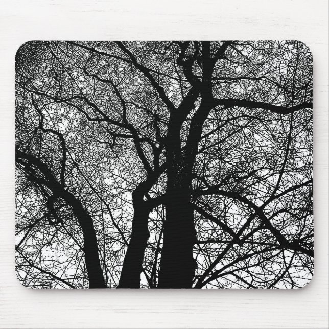 Alfombrilla De Ratón Árbol de contraste alto (Frente)