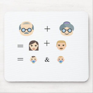 Alfombrilla De Ratón Árbol de familia de la emoji