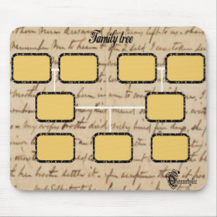 Alfombrilla De Ratón árbol de familia Mousepad