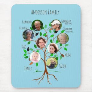 Alfombrilla De Ratón Árbol de fotos de Personalizado familiar inmediato