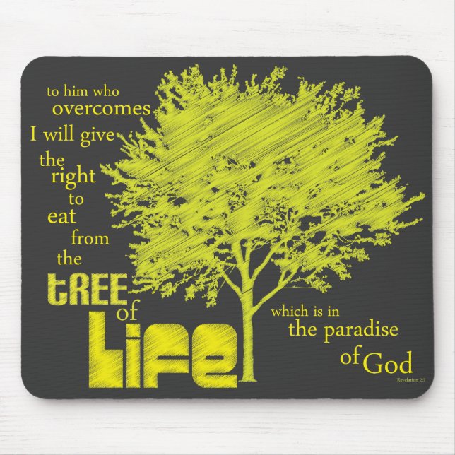 Alfombrilla De Ratón Árbol de la escritura cristiana mousepad/mousemat (Frente)